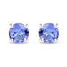 0.46 Carat Genuine Tanzanite .925 Sterling Silver Earrings