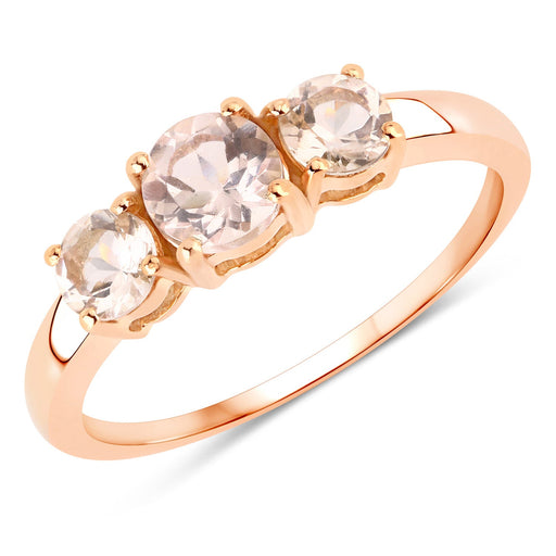 0.91 Carat Genuine Morganite 14K Rose Gold Ring