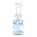 0.95 Carat Genuine Blue Topaz .925 Sterling Silver Pendant