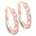 14K Rose Gold Plated 1.68 Carat Genuine Morganite .925 Sterling Silver Earrings