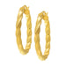 14K Sterling Silver Swirl Hoop Earrings