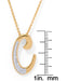 14K Yellow Gold Plated Diamond Accent Initial Pendant-C