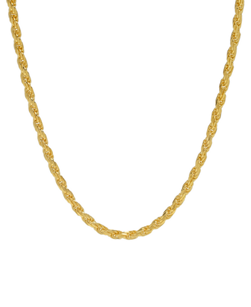 14k Gold Over Sterling Silver DC ROPE Necklace 