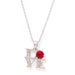 Sterling Silver Love Lab Ruby Gemstone Pendant - leathersilkmore.com