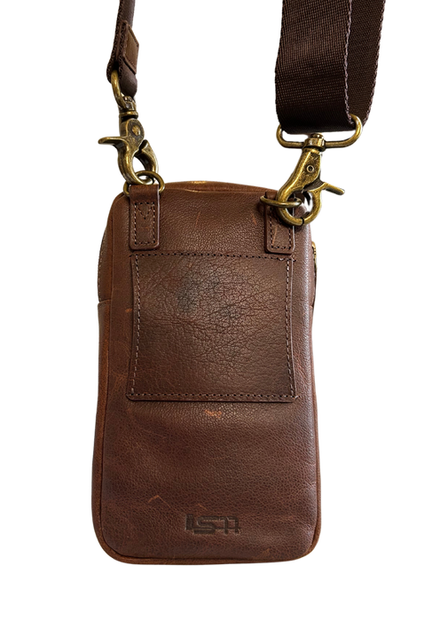 Cambridge Full Grain Leather Crossbody Phone Bag