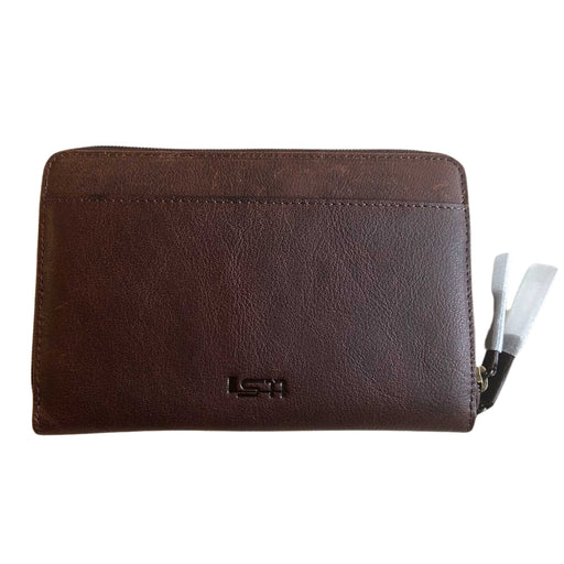 Double Zipper Genuine Leather Wallet