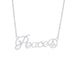 Diamond Accent PEACE and SIGN 18'' Necklace in Fine Silver Plated - leathersilkmore.com