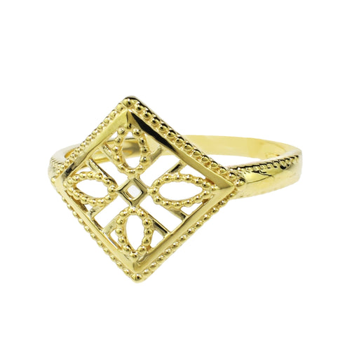 Séchic 14k Gold Deco Style Ring - leathersilkmore.com
