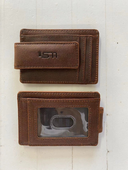 Cambridge Full Grain Leather Money Clip with Card Wallet