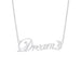 Diamond Accent DREAM MOON CREST 18'' Necklace in Fine Silver Plated