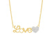 Diamond Accent Love Heart 18'' Necklace in 14k Gold Plated