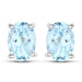 Genuine 1.90 Carat Blue Topaz .925 Sterling Silver Earrings