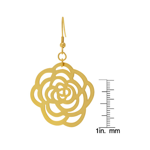 Gold-plated Stainless Steel Flower Earrings