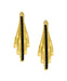 Yellow Gold Plated Black Cubic Zirconia Multihoop Earrings