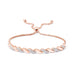 Rose Gold Plated Diamond Accent 'S' Link Adjustable Bracelet