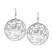 Silver-plated Stainless Steel Circle Flower Earrings