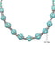Silver Plated Chunky Bead Turquoise Dyed Howlite Necklace