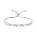 Silver Plated Diamond Accent 'S' Link Adjustable Bracelet