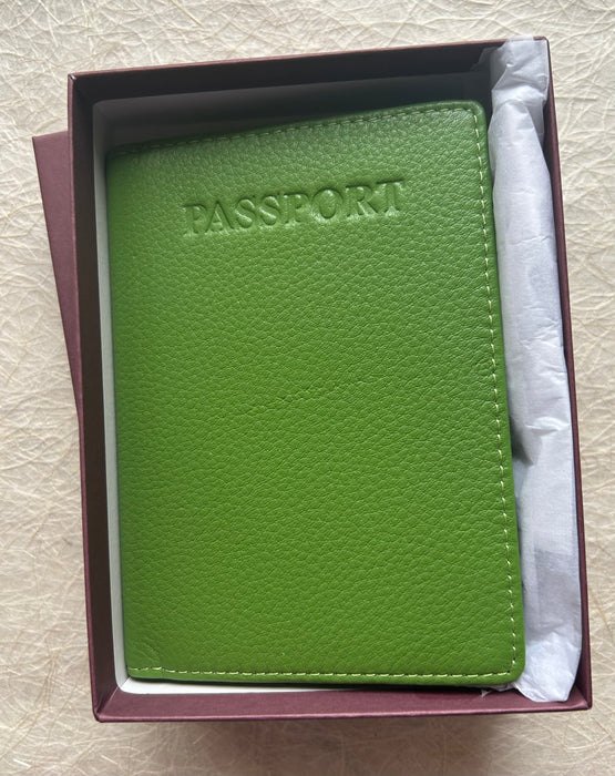 Sophia Genuine Leather Passport Cover, leather wallet