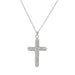 Sterling Silver Clear Crystal Cross Pendant