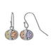 Sterling Silver MultiColor C. Zirconia Caged Drop Earrings