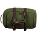 Maxwell Waxed Canvas -  Top Grain Leather Duffle Bag on Wheels - leathersilkmore.com